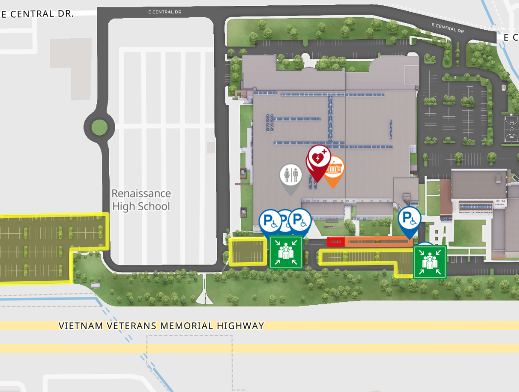 Meridian Parking Map